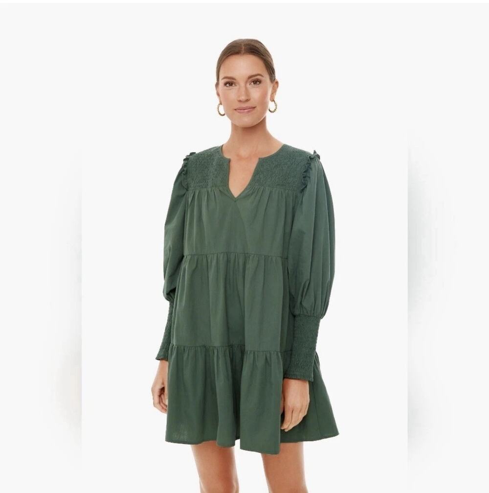 POMANDER PLACE Jaguar Green Mini Dress Size L